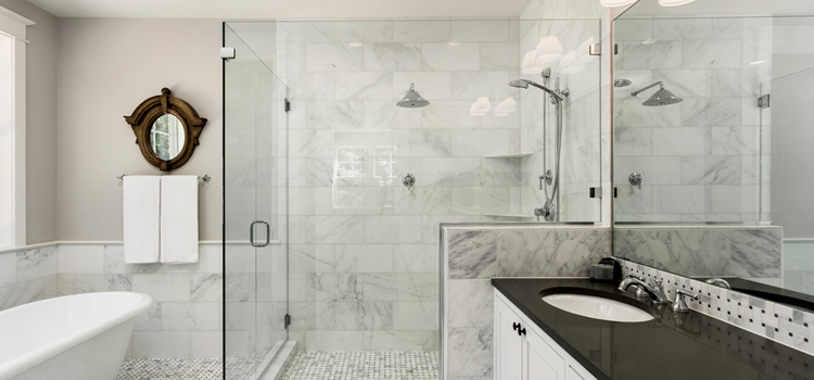 bathroom shower door installation in Rocklin